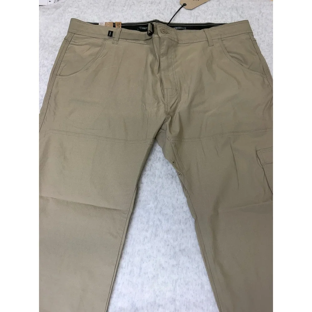 Prana Stretch Zion Slim Pant II Sandbar Tan Mens 42x30 Hiking Cargo 1969831 NEW